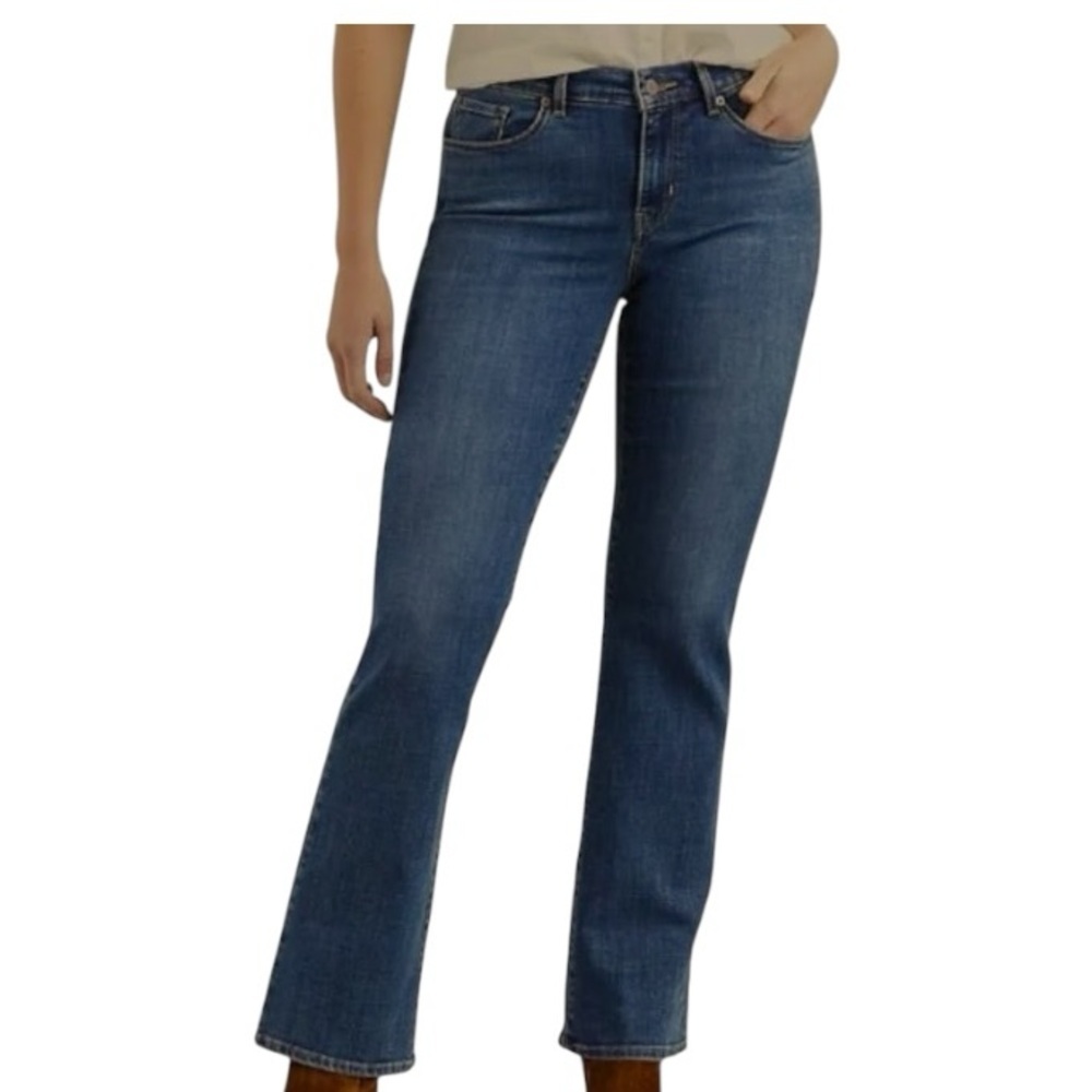 Levi’s 550 Relaxed Boot‎ Cut Blue Denim Jean SZ 8L Women Biker Western Rock